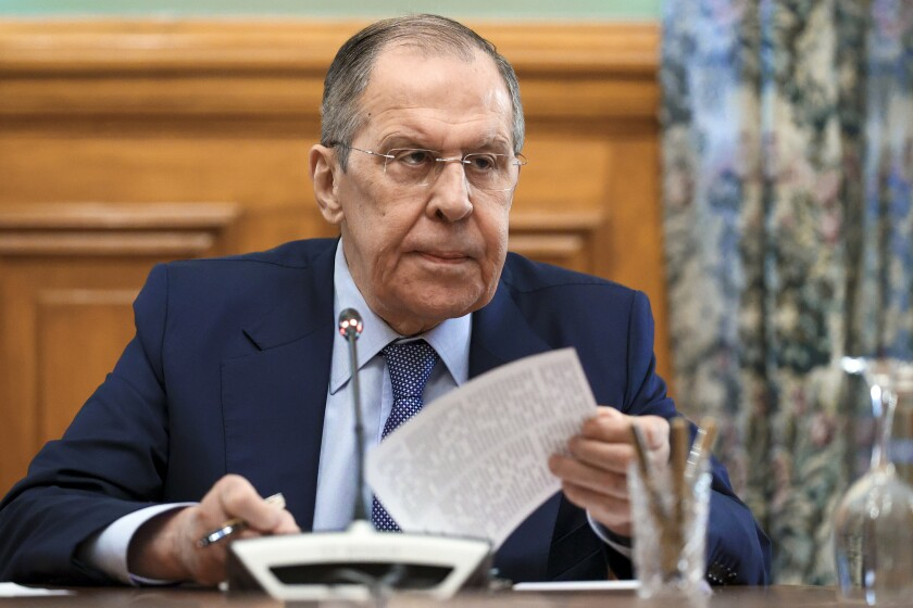 Russia's tough-talking Sergei Lavrov embodies Moscow's stand - Los Angeles  Times