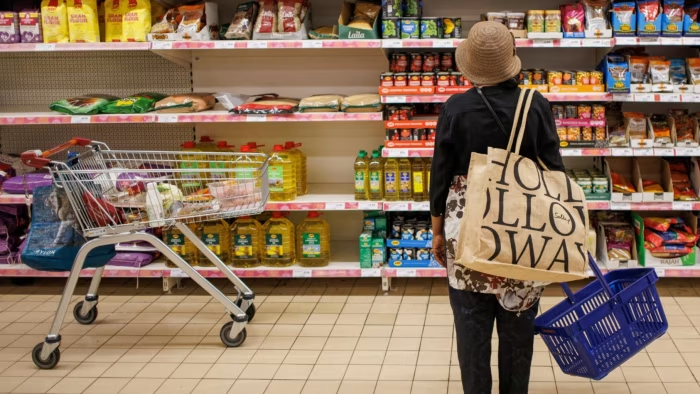 UK shop price inflation falls to lowest level in almost a year, data shows