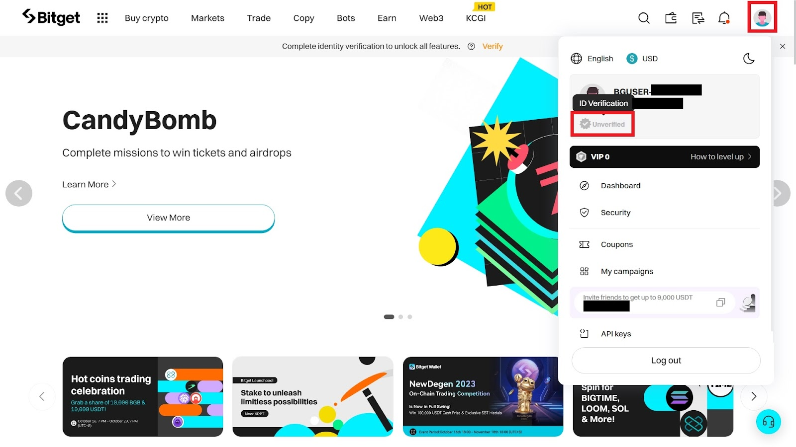 Hướng Dẫn Nhanh KYC Trên Bitget image 0