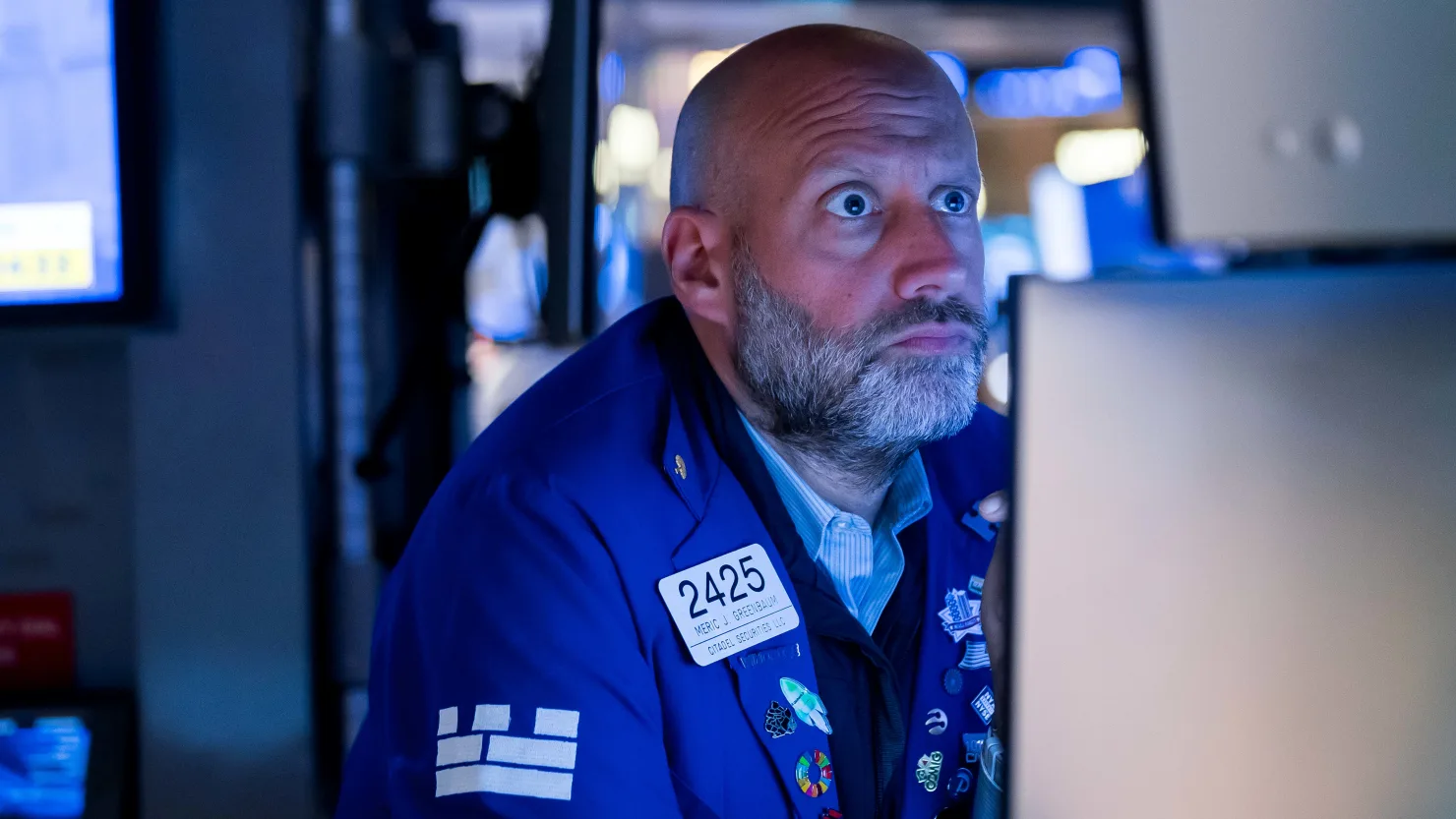 Traders work on the floor of the New York Stock Exchange on May 28, 2025.